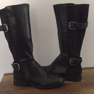 Mid calf black boots